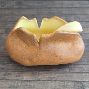 Vintage Potato Shaped Bowl With Serving Spoon VGC
